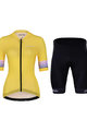 HOLOKOLO Kolesarski dres kratek rokav in kratke hlače - RAINBOW LADY - rumena/črna