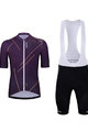 HOLOKOLO Kolesarski dres kratek rokav in kratke hlače - SPARKLE - vijolična/črna