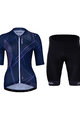 HOLOKOLO Kolesarski dres kratek rokav in kratke hlače - SPARKLE LADY - črna/modra