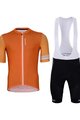 HOLOKOLO Kolesarski dres kratek rokav in kratke hlače - JUICY ELITE - oranžna/črna
