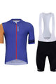 HOLOKOLO Kolesarski dres kratek rokav in kratke hlače - GREAT ELITE - modra/črna/oranžna