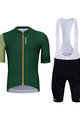 HOLOKOLO Kolesarski dres kratek rokav in kratke hlače - LUCKY ELITE - črna/zelena