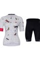 HOLOKOLO Kolesarski dres kratek rokav in kratke hlače - ALIVE ELITE LADY - črna/rožnata/bela