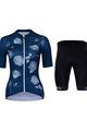 HOLOKOLO Kolesarski dres kratek rokav in kratke hlače - CHARMING ELITE LADY - svetlo modra/črna/modra
