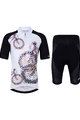 HOLOKOLO Kolesarski dres kratek rokav in kratke hlače - BIKERS KIDS - črna/bela