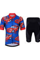 HOLOKOLO Kolesarski dres kratek rokav in kratke hlače - CARS KIDS - črna/rdeča/modra