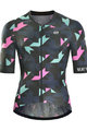 MONTON Kolesarski dres s kratkimi rokavi - AUTUMN COLORS - črna/modra/rožnata