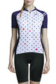 MONTON Kolesarski dres s kratkimi rokavi - LOLLIPOP LADY - bela/modra