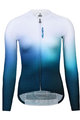 MONTON Kolesarski dres z dolgimi rokavi poletni - TWILIGHT LADY SUMMER - bela/modra