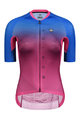 MONTON Kolesarski dres s kratkimi rokavi - NEON LADY - rdeča/modra