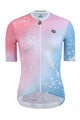 MONTON Kolesarski dres s kratkimi rokavi - SNOWFALL LADY - rožnata/svetlo modra