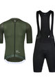MONTON Kolesarski dres kratek rokav in kratke hlače - TRAVELER MAX - črna/zelena