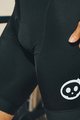 MONTON Kolesarske kratke hlače z naramnicami - SKULL - črna