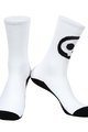 MONTON Kolesarske klasične nogavice - SKULL - bela/črna