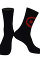MONTON Kolesarske klasične nogavice - SKULL LADY - črna/rdeča