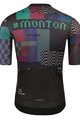 MONTON Kolesarski dres s kratkimi rokavi - VAPORWAVE - zelena/črna/modra/bordo/vijolična
