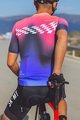 MONTON Kolesarski dres s kratkimi rokavi - CARDIN - rožnata/črna/vijolična
