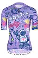MONTON Kolesarski dres s kratkimi rokavi - ROBOTS LADY - vijolična/modra/rumena