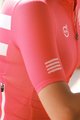 MONTON Kolesarski dres s kratkimi rokavi - SKULL TUESDAY LADY - bela/rožnata