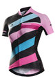 MONTON Kolesarski dres s kratkimi rokavi - DIMENSIONS LADY - rožnata/modra/črna
