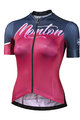 MONTON Kolesarski dres s kratkimi rokavi - BOUDARY LADY - rdeča/vijolična