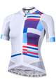 MONTON Kolesarski dres s kratkimi rokavi - MONDRIAN LADY - bela