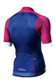 MONTON Kolesarski dres s kratkimi rokavi - GEO-SCALE CLARET - modra/rožnata
