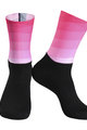 MONTON Kolesarske klasične nogavice - SUNGLOW - črna/rožnata
