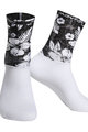 Monton Kolesarske klasične nogavice - WILDFLOWER - črna/bela