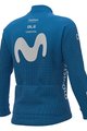 ALÉ Kolesarski dres z dolgimi rokavi zimski - MOVISTAR 2021 WINTER - svetlo modra