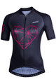 NALINI Kolesarski dres s kratkimi rokavi - AIS CHIC 2.0 LADY - črna/rožnata