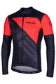 NALINI Kolesarski dres z dolgimi rokavi poletni - AIS FATICA SUMMER - rdeča/črna