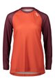 POC Kolesarski dres z dolgimi rokavi poletni - MTB PURE LADY - bordo/oranžna