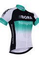 Kolesarski dres s kratkimi rokavi - BORA 2017 - bela/črna/zelena
