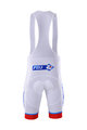 BONAVELO Kolesarske kratke hlače z naramnicami - FDJ 2017  - bela