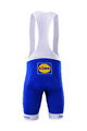 BONAVELO Kolesarske kratke hlače z naramnicami - QUICKSTEP 2017 - modra