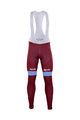 Kolesarske dolge hlače z naramnicami - KATUSHA 2017 WINTER - bordo