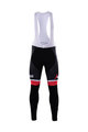 Kolesarske dolge hlače z naramnicami - TREK 2017 WINTER - črna/rdeča