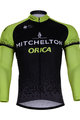 Kolesarski dres z dolgimi rokavi zimski - ORICA 2018 WINTER - črna/zelena
