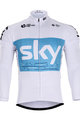 Kolesarski dres z dolgimi rokavi zimski - SKY 2018 WINTER - bela/svetlo modra