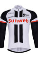 Kolesarski dres z dolgimi rokavi zimski - SUNWEB 2018 WINTER - bela/črna
