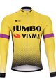 BONAVELO Kolesarski dres z dolgimi rokavi zimski - JUMBO-VISMA 2019 WNT - črna/zelena