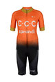 BONAVELO Kolesarski dres kratek rokav in kratke hlače - CCC 2020 KIDS - oranžna/črna