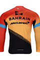 BONAVELO Kolesarski dres z dolgimi rokavi zimski - BAHRAIN MCL. '20 WNT - črna/rdeča/rumena