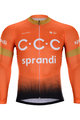 BONAVELO Kolesarski dres z dolgimi rokavi zimski - CCC 2020 WINTER - črna/oranžna
