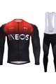 BONAVELO Kolesarski zimski set - INEOS 2020 WINTER - rdeča/črna