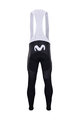BONAVELO Kolesarske dolge hlače z naramnicami - MOVISTAR 2020 WINTER - črna