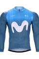 BONAVELO Kolesarski dres z dolgimi rokavi zimski - MOVISTAR 2020 WINTER - modra/bela
