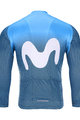 BONAVELO Kolesarski dres z dolgimi rokavi zimski - MOVISTAR 2020 WINTER - modra/bela