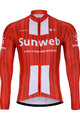 BONAVELO Kolesarski dres z dolgimi rokavi zimski - SUNWEB 2020 WINTER - rdeča/bela